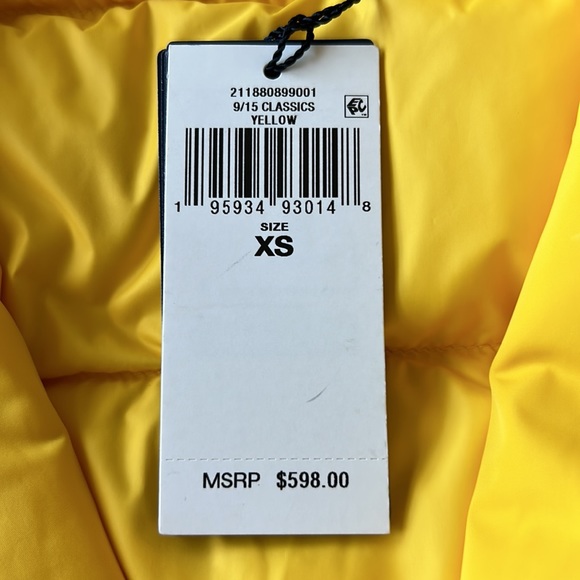 NWT Polo Ralph Lauren women’s belted down-filled yellow jacket Size XS - Picture 14 of 16